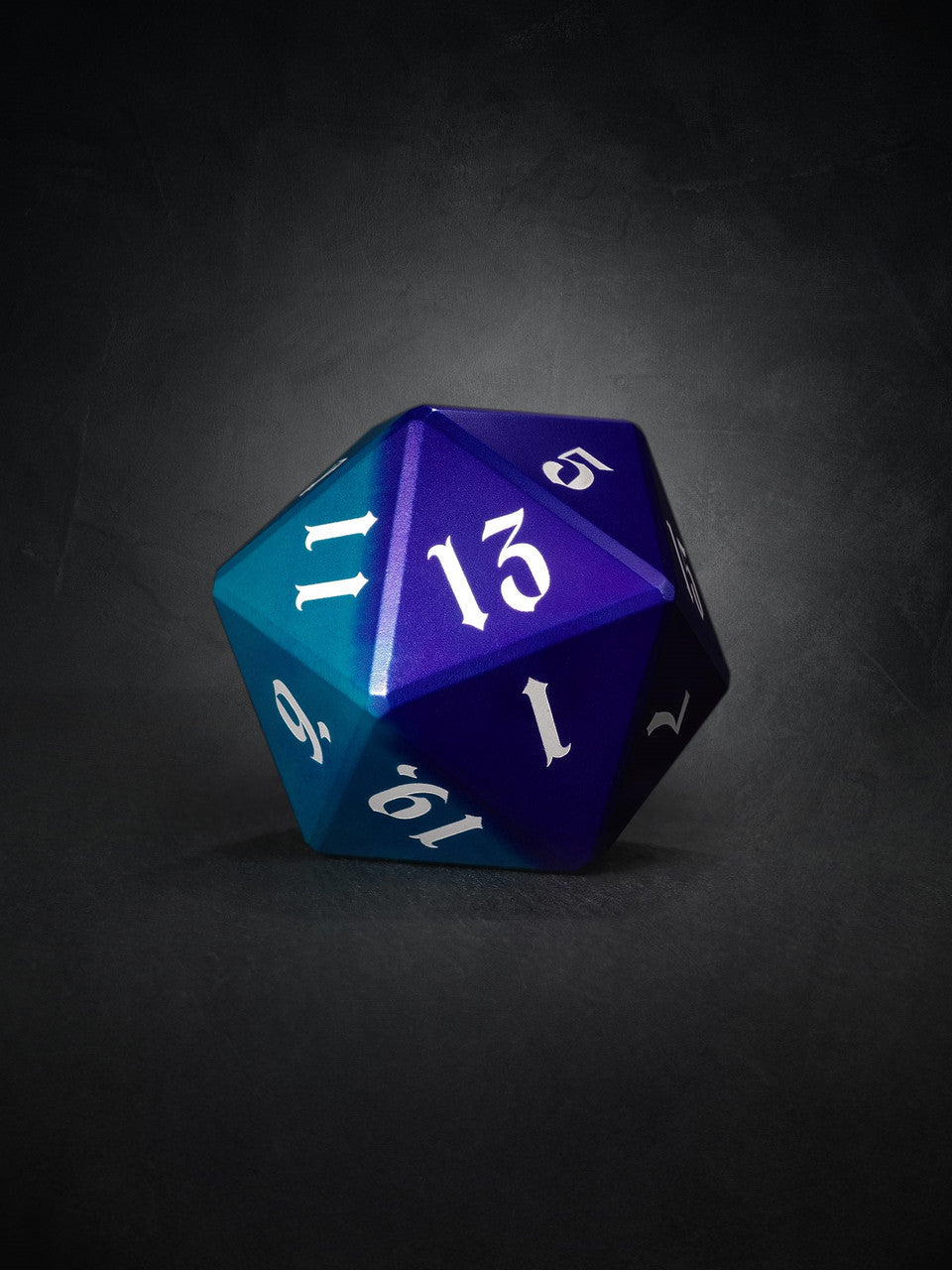 Vulcan: Dragon Knight 50mm Blue and Purple Precision Aluminum Single D20